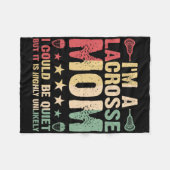 Ich bin eine Lacrosse Mama Funny Lacrosse Mama Pla Fleecedecke (Vorderseite (Horizontal))