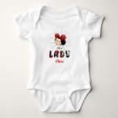 Ich bin eine Lady Baby Bodysuit Niedlich Ladybug Baby Strampler (Vorderseite)