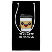 Ich bin eine Latte, die sich mit einem süßen Kaffe Kleine Geschenktüte (Vorderseite)