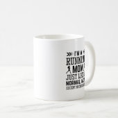 Ich bin eine laufende Mama Kaffeetasse (VorderseiteRechts)
