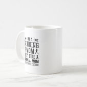 Ich bin eine laufende Mama Kaffeetasse (Vorderseite Links)