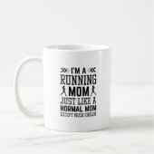 Ich bin eine laufende Mama Kaffeetasse (Links)