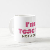 Ich bin eine Lehrerschulreform Kaffeetasse (Vorderseite Links)