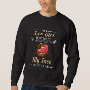 Ich bin eine Leo Girl Leopard Astrologie Zodiac Si Sweatshirt