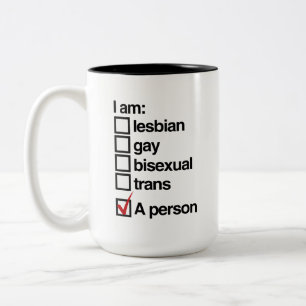 Ich bin eine LGBT-Person Zweifarbige Tasse