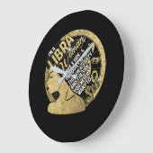 Ich bin eine Libra Frau habe ich 3 Seiten der Ruhe Große Wanduhr (Winkel)