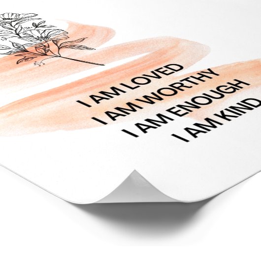 Ich bin eine liebenswerte Selbstbejahung für die L Poster (Ecke)