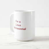 Ich bin eine Linux-berufliche Kaffee-Tasse Kaffeetasse (Vorderseite Links)