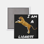 Ich bin eine Löwin Magnet (Vorderseite/Rückseite)