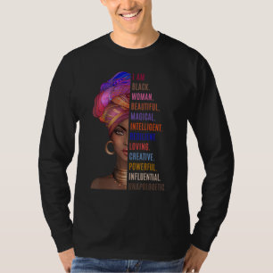 Ich bin eine mächtige schwarze Frau Starke schwarz T-Shirt