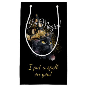 Ich bin eine magische schwarze Katze, die sich sel Kleine Geschenktüte