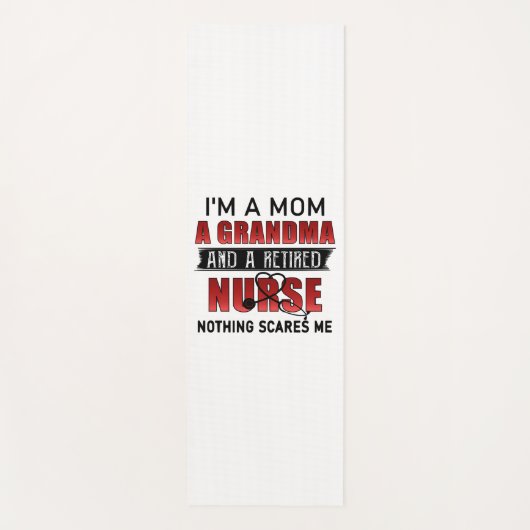 Ich bin eine Mama ein Oma und eine ermüdete Kranke Yogamatte (Vorderseite)