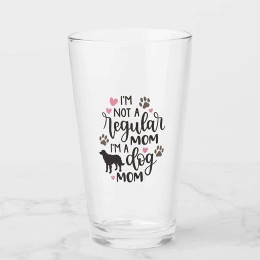 Ich bin eine Mama für Hunde Glas (Vorderseite)