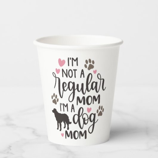 Ich bin eine Mama für Hunde Pappbecher (Vorderseite)