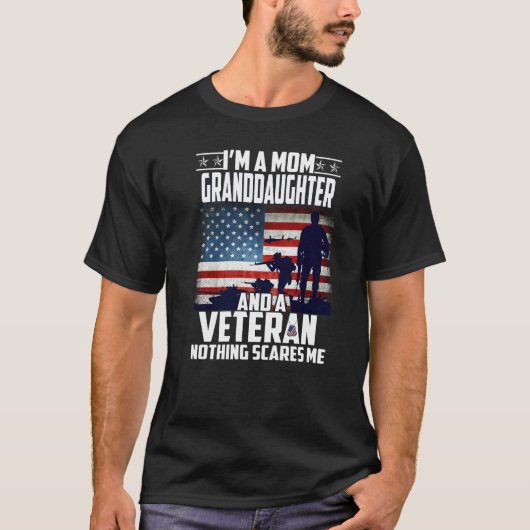 Ich bin eine Mama Großtochter und ein Veteran Nich T-Shirt (Vorderseite)