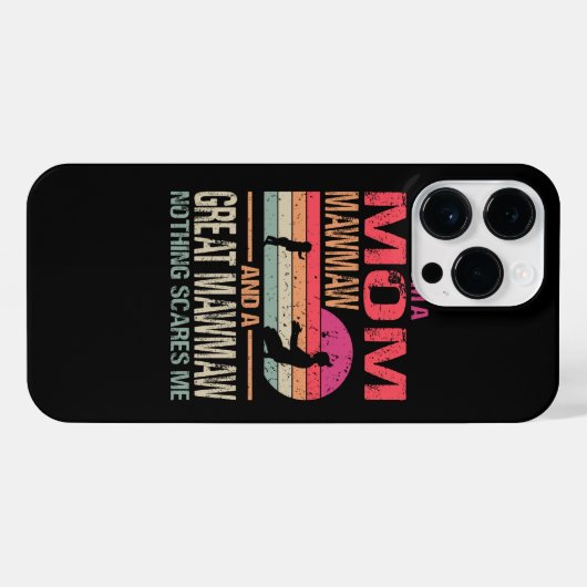 Ich bin eine Mama Mawmaw und eine großartige Mawma iPhone Hülle (Rückseite (Horizontal))