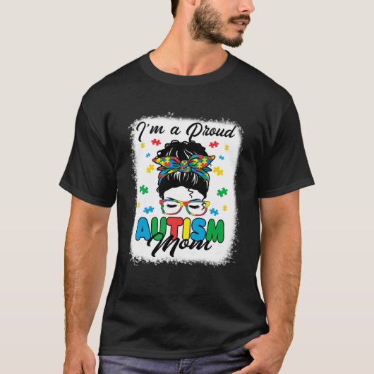 Ich bin eine Mama mit Stolz über Autismus. Mama Wo T-Shirt (Vorderseite)