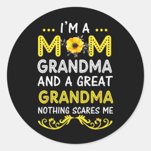 Ich bin eine Mama Oma Großartiges, was mich Mütter Runder Aufkleber