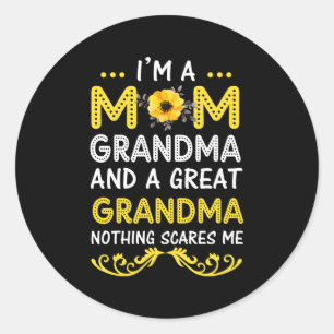 Ich bin eine Mama Oma Großartiges, was mich Mütter Runder Aufkleber
