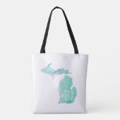 Ich bin eine Michigander-Aquarell-Silhouette Tasche (Rückseite)