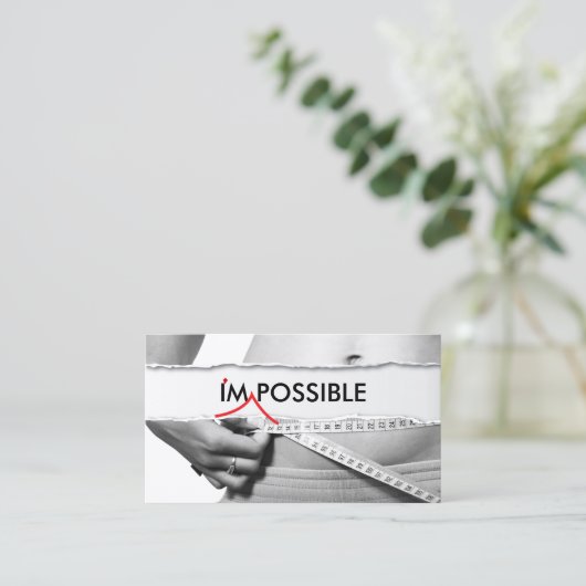 Ich bin eine mögliche Fitness Körpermodellierung Visitenkarte (Stehend Vorderseite)