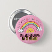 Ich bin eine Mutter, die das Sonnenscheinhandtuch- Button (Vorne & Hinten)