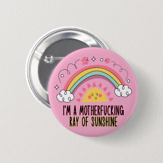 Ich bin eine Mutter, die das Sonnenscheinhandtuch- Button (Vorne & Hinten)