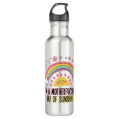 Ich bin eine Mutter, die das Sonnenscheinhandtuch- Edelstahlflasche (Vorderseite)