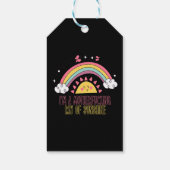 Ich bin eine Mutter, die das Sonnenscheinhandtuch- Geschenkanhänger (Rückseite)