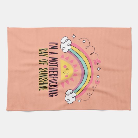Ich bin eine Mutter, die das Sonnenscheinhandtuch- Geschirrtuch (Horizontal)