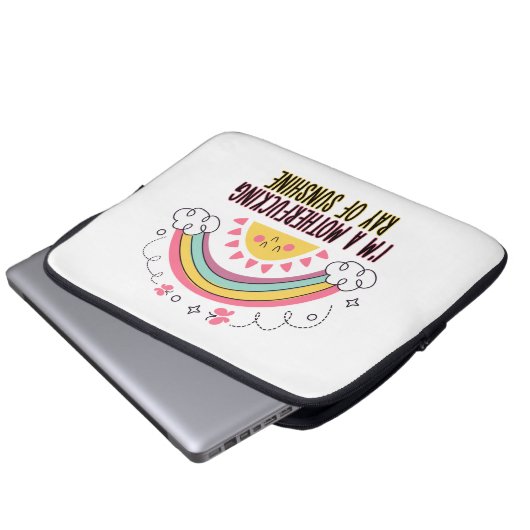 Ich bin eine Mutter, die das Sonnenscheinhandtuch- Laptopschutzhülle (Vorne Knopf)
