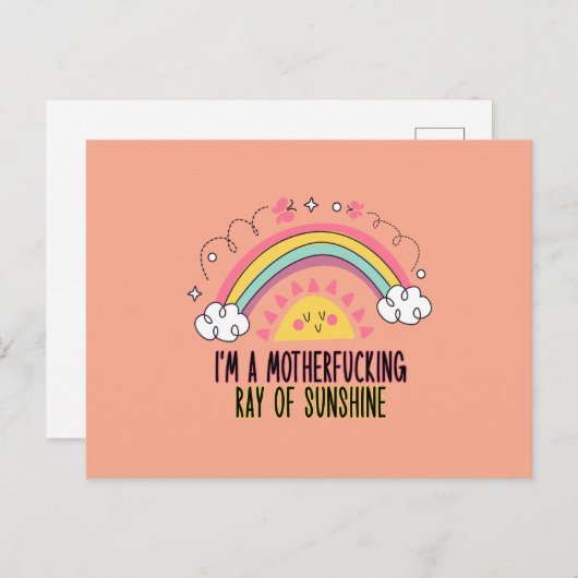 Ich bin eine Mutter, die das Sonnenscheinhandtuch- Postkarte (Vorne/Hinten)