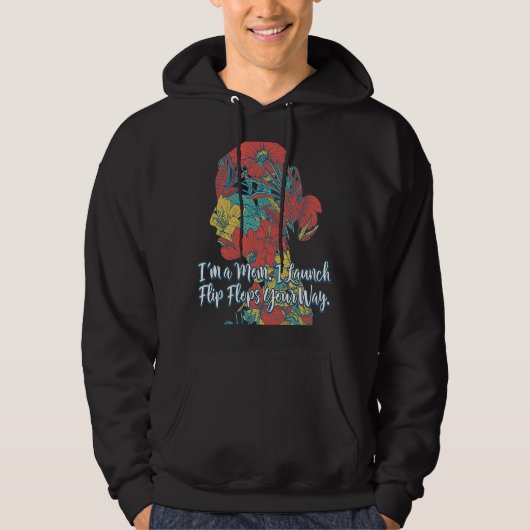 Ich bin eine Mutter, ich starte Flip Flops Mutter Hoodie (Vorderseite)
