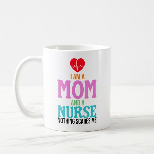 Ich bin eine Mutter und eine Krankenschwester, nic Kaffeetasse (Links)