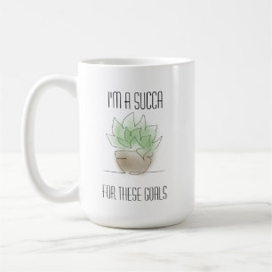 Ich bin eine Nachfolger-Pflanze, lange sukkulente Kaffeetasse