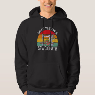 Ich bin eine Nähmaschine mit Nähvorrichtung, die Q Hoodie