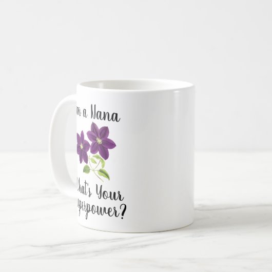 Ich bin eine Nana, was ist deine Supermacht? Best  Kaffeetasse (Vorderseite Links)