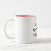 Ich bin eine Nana. Was ist Ihr SuperPower? Zweifarbige Tasse (Links)