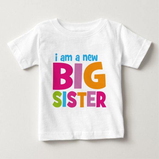 Ich bin eine neue große Schwester Baby T-shirt (Vorderseite)