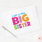 Ich bin eine neue große Schwester Rechteckiger Aufkleber (Umschlag)
