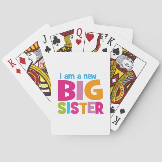 Ich bin eine neue große Schwester Spielkarten (Rückseite)