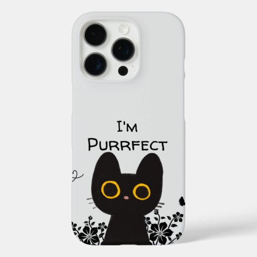 Ich bin eine Niedliche schwarze Katze Case-Mate iPhone Hülle (Rückseite)