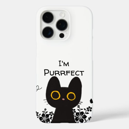 Ich bin eine Niedliche schwarze Katze Case-Mate iPhone Hülle (Rückseite)