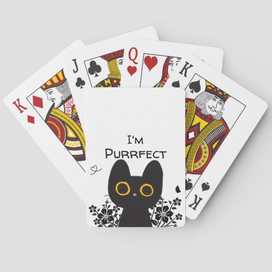 Ich bin eine Niedliche schwarze Katze Spielkarten (Rückseite)