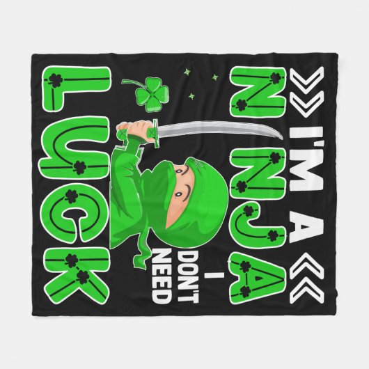 Ich bin eine Ninja, die ich nicht zum Glück des St Fleecedecke (Vorderseite (Horizontal))
