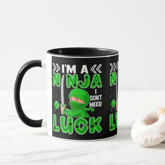 Ich bin eine Ninja, die ich nicht zum Glück des St Tasse (Mit Donut)