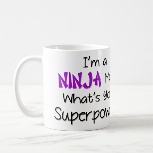 Ich bin eine Ninja Mama-Tasse Kaffeetasse (Links)