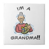 Ich bin eine Oma-Oma und ein Baby-Geschenk Fliese (Vorderseite)