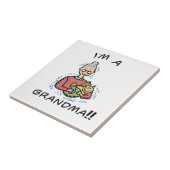 Ich bin eine Oma-Oma und ein Baby-Geschenk Fliese (Seite)