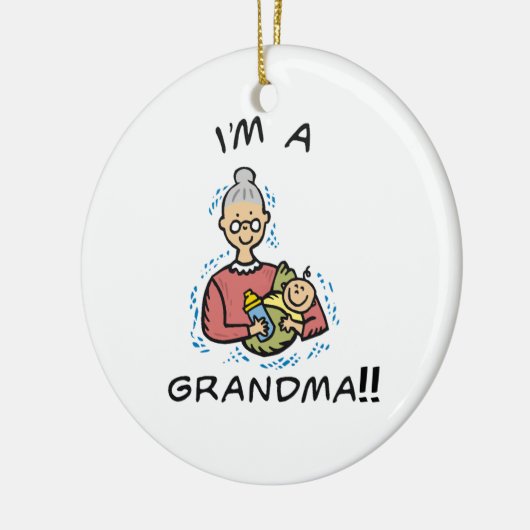 Ich bin eine Oma-Oma und ein Baby-Geschenk Keramik Ornament (Links)